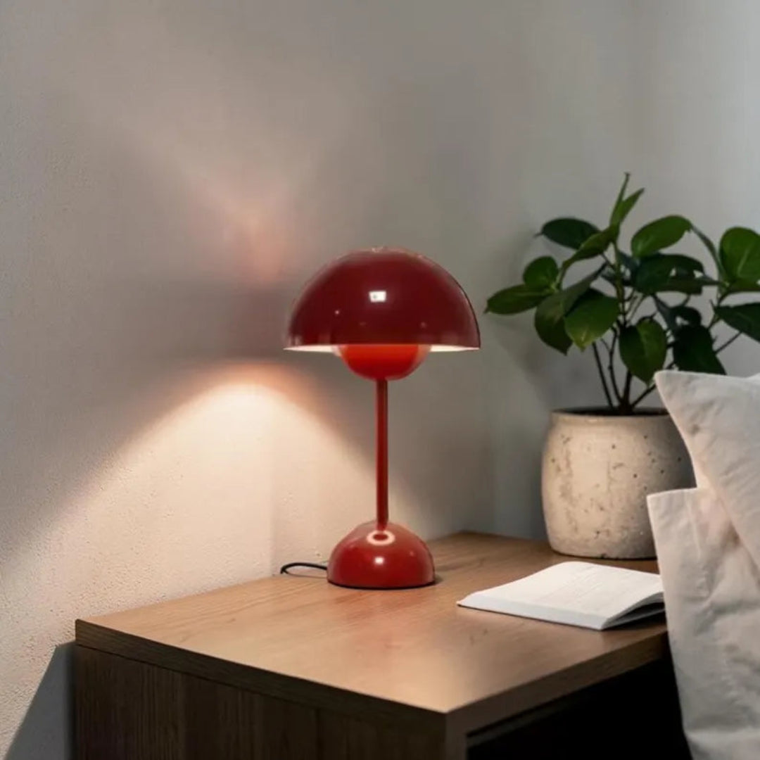 Retro Minimalist Bedside Lamp, Cozy Bedroom Lighting, Aesthetic Night Light, Modern Desk Lamp, Ambient Home Decor
