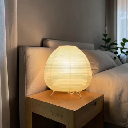 Minimalist Bedside Light, Warm Ambient Desk Lamp, Scandinavian Home Decor, Japandi Nightstand Lamp