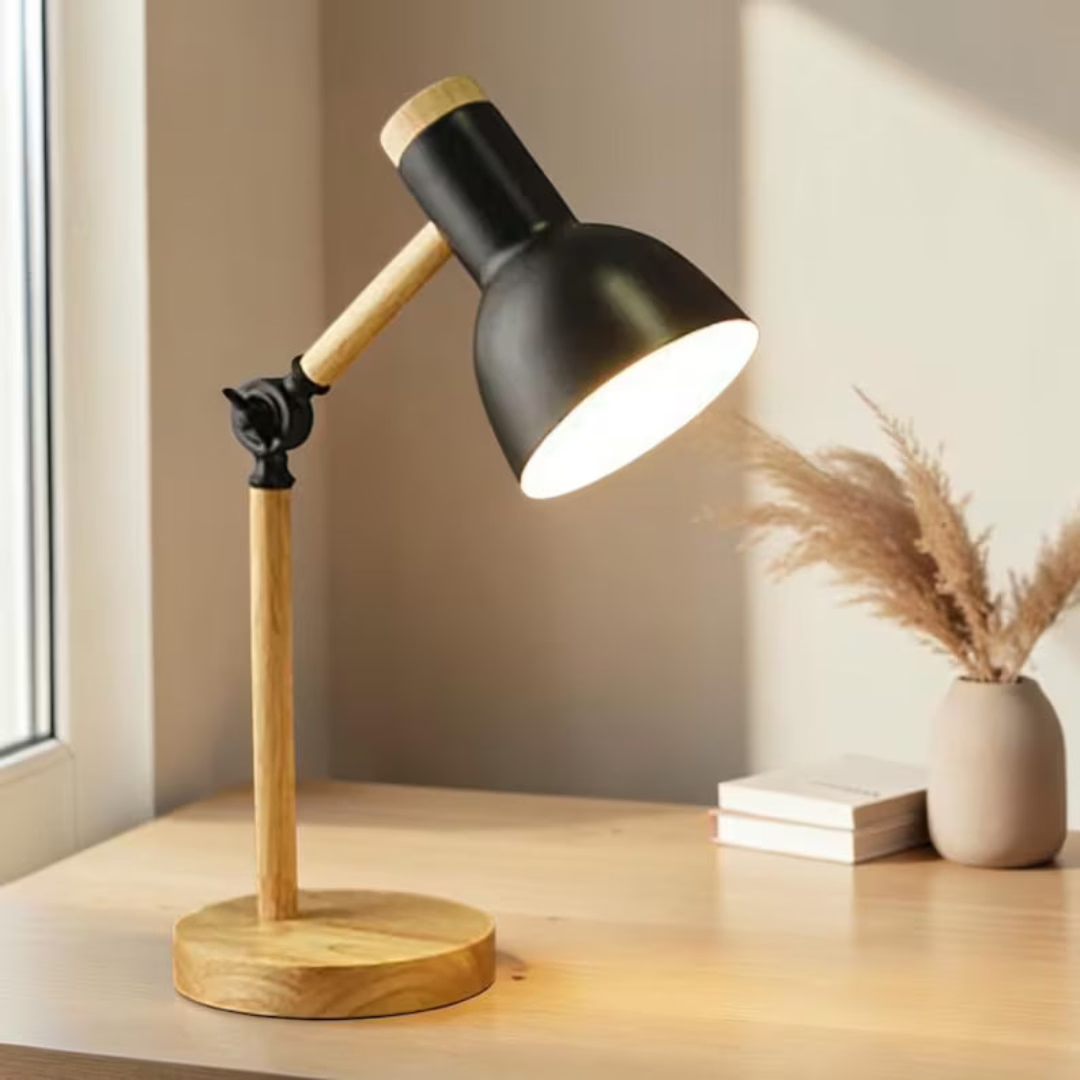 Nordic Table Lamp, Warm Light Reading Lamp, Minimalist Bedside Light, Scandinavian Home Office Decor
