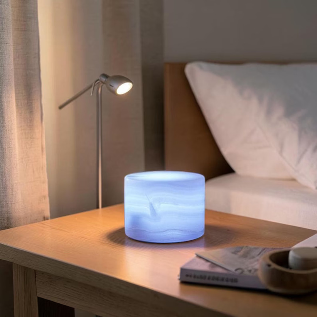 Portable LED Table Light, Cordless Bedside Lamp, Warm Ambient Lighting for Bedroom, Office & Home