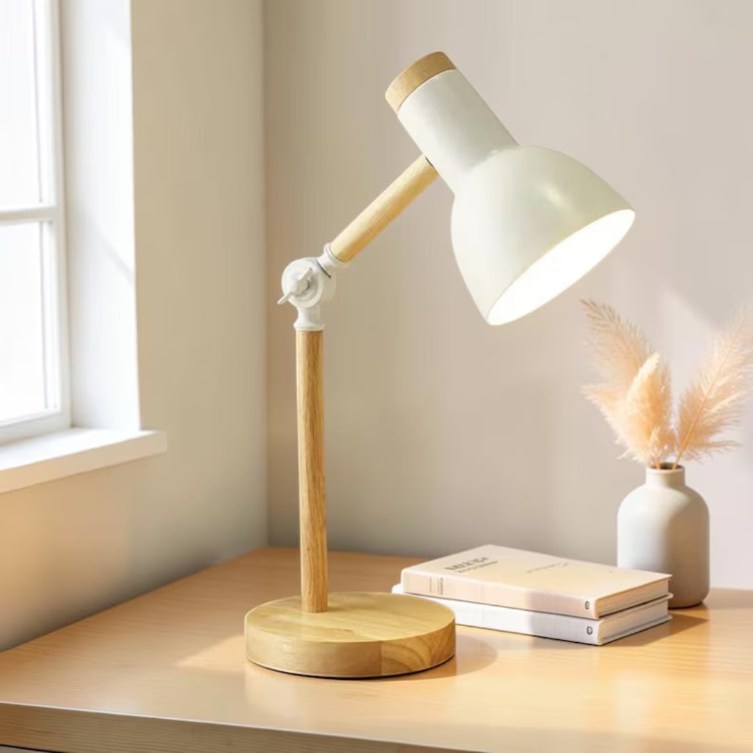 Nordic Table Lamp, Warm Light Reading Lamp, Minimalist Bedside Light, Scandinavian Home Office Decor