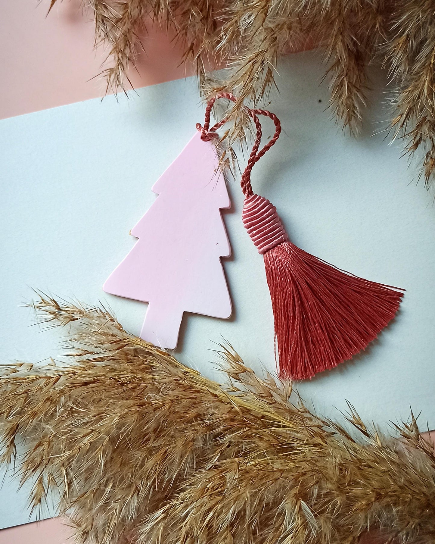 Pink Polymer Clay tree Bookmark, Gift for a Book Lover, Anniversary Gift, Birthday Gift  Friend, Custom Christmas reader, Book Lovers Club,