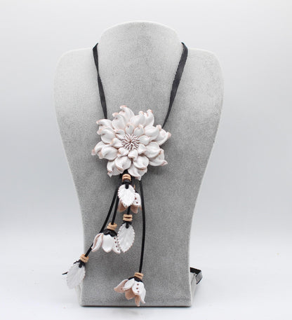 Genuine Handmade Leather Flower Hatband daisy flower Genuine Leather Pendant Accessories