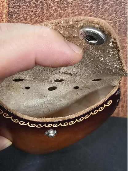 Genuine Handmade Leather Owl Coin Purse wallet wristlet