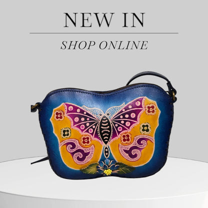Genuine Handmade Leather Butterfly Purse / Crossbody/ Phone Bag, Shoulder Bag, Animal-themed Bag