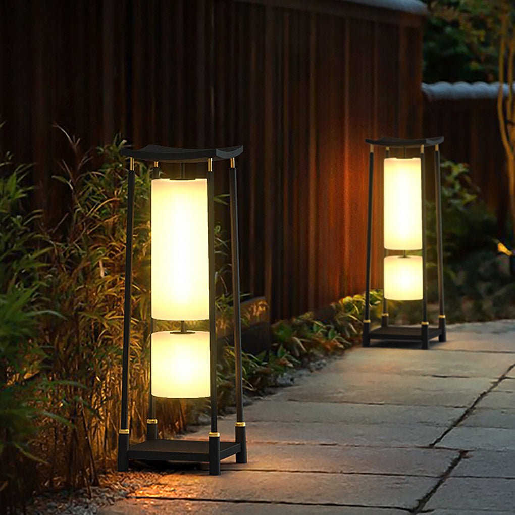 Innovative Asian Style Outdoor LED Landscape Lighting Decorative Solar Post Lights