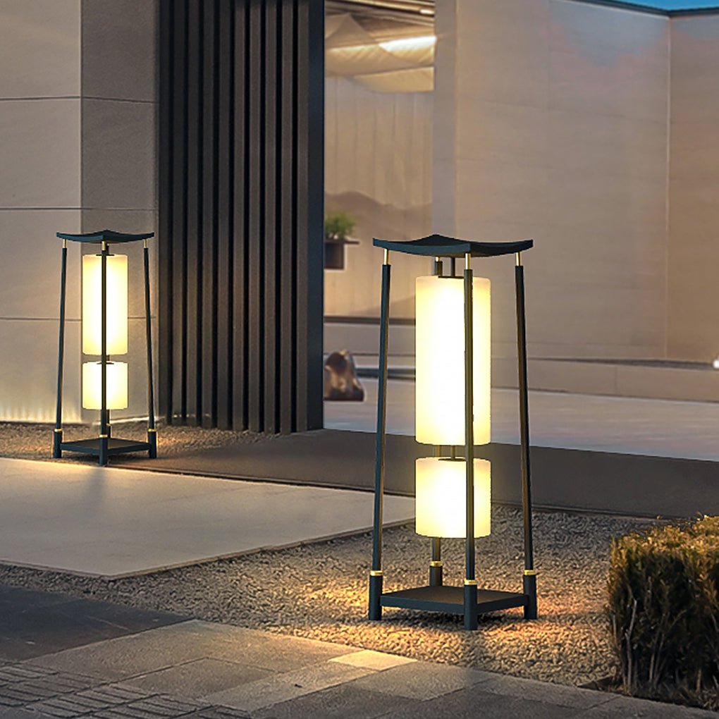 Innovative Asian Style Outdoor LED Landscape Lighting Decorative Solar Post Lights