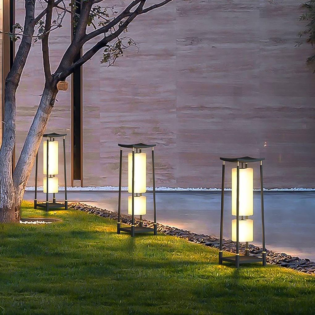 Innovative Asian Style Outdoor LED Landscape Lighting Decorative Solar Post Lights