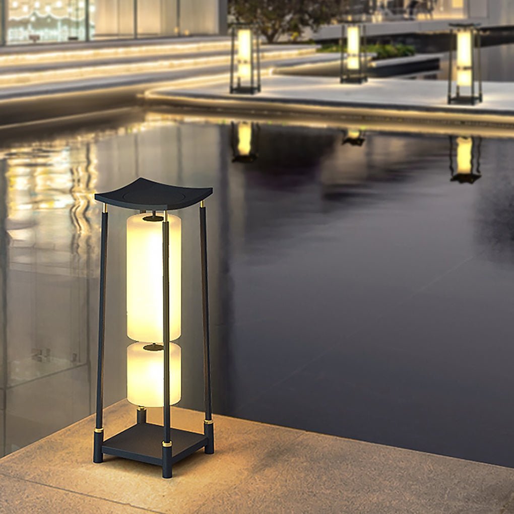 Innovative Asian Style Outdoor LED Landscape Lighting Decorative Solar Post Lights