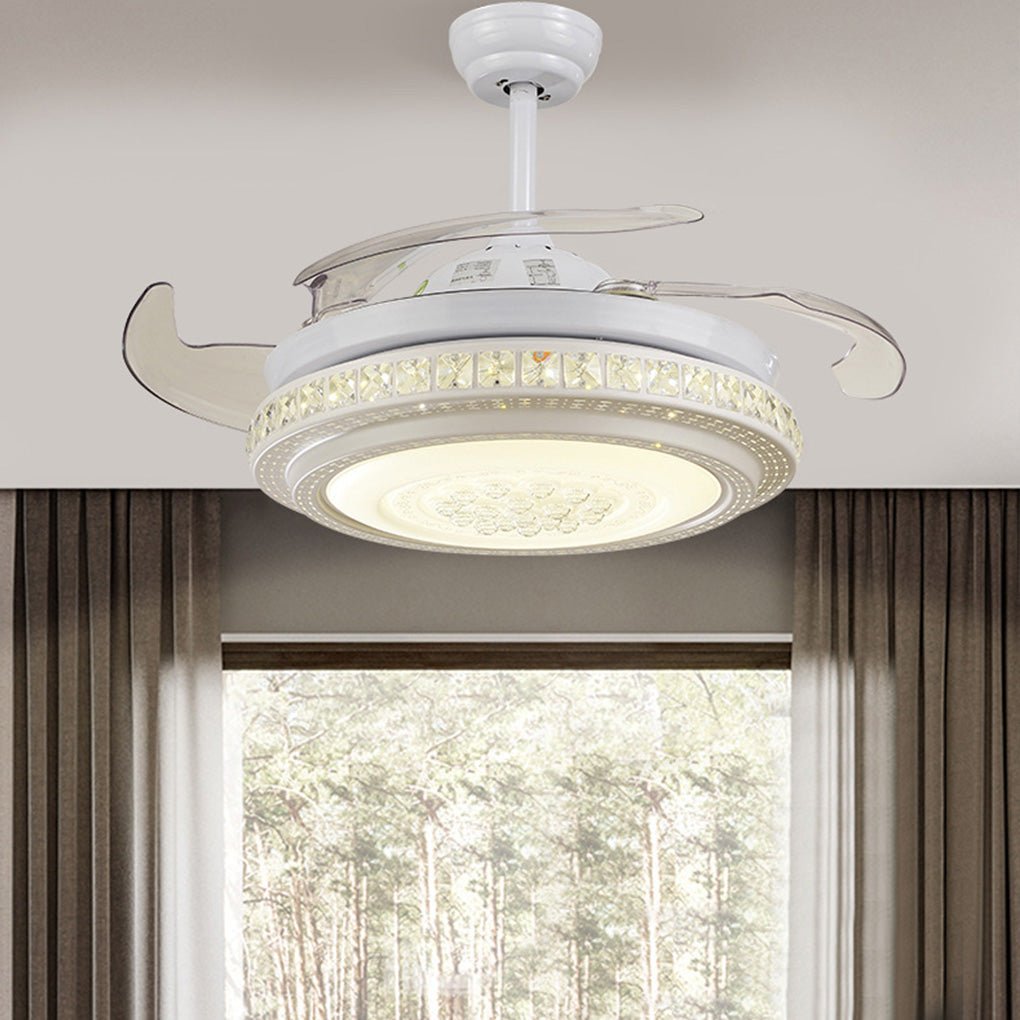 Intelligent Frequency Conversion Dimming LED Ceiling Invisible Fan Chandelier