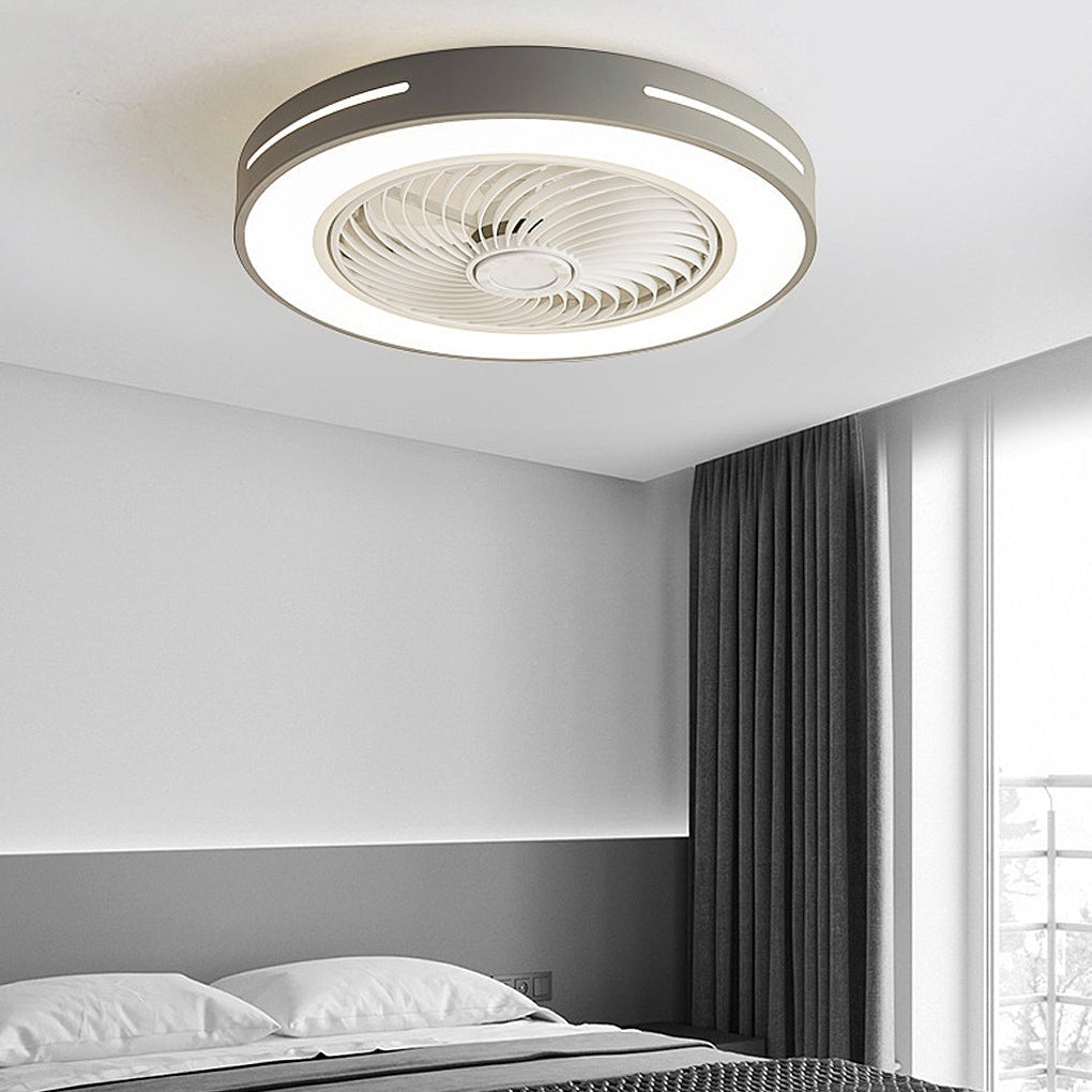 Inverter Bladeless Ceiling Fans Light Intelligent Ceiling Fan Lamp with Remote Control Wind-guiding