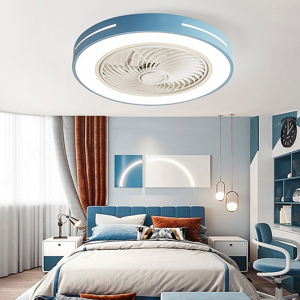 Inverter Bladeless Ceiling Fans Light Intelligent Ceiling Fan Lamp with Remote Control Wind-guiding