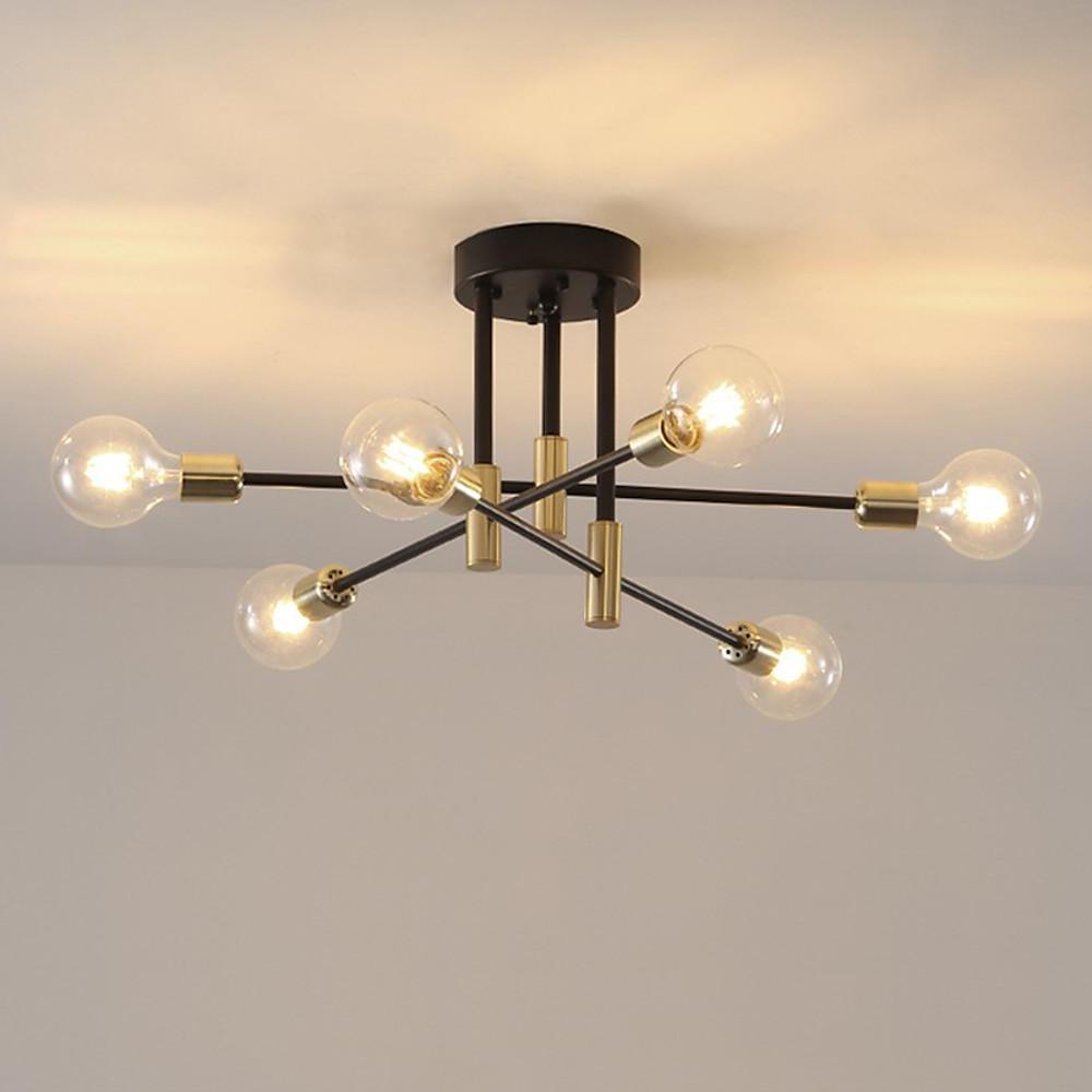 6-light LED Sputnik Design Nordic Flush Mount Lighting Chandelier