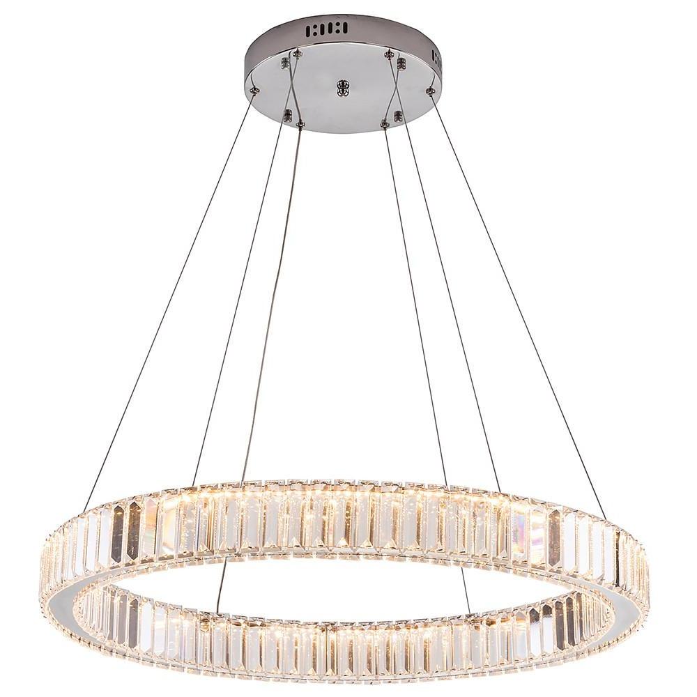 Luxury 1-Light Ring Shaped Wagon Wheel Chandelier in Gold Finish