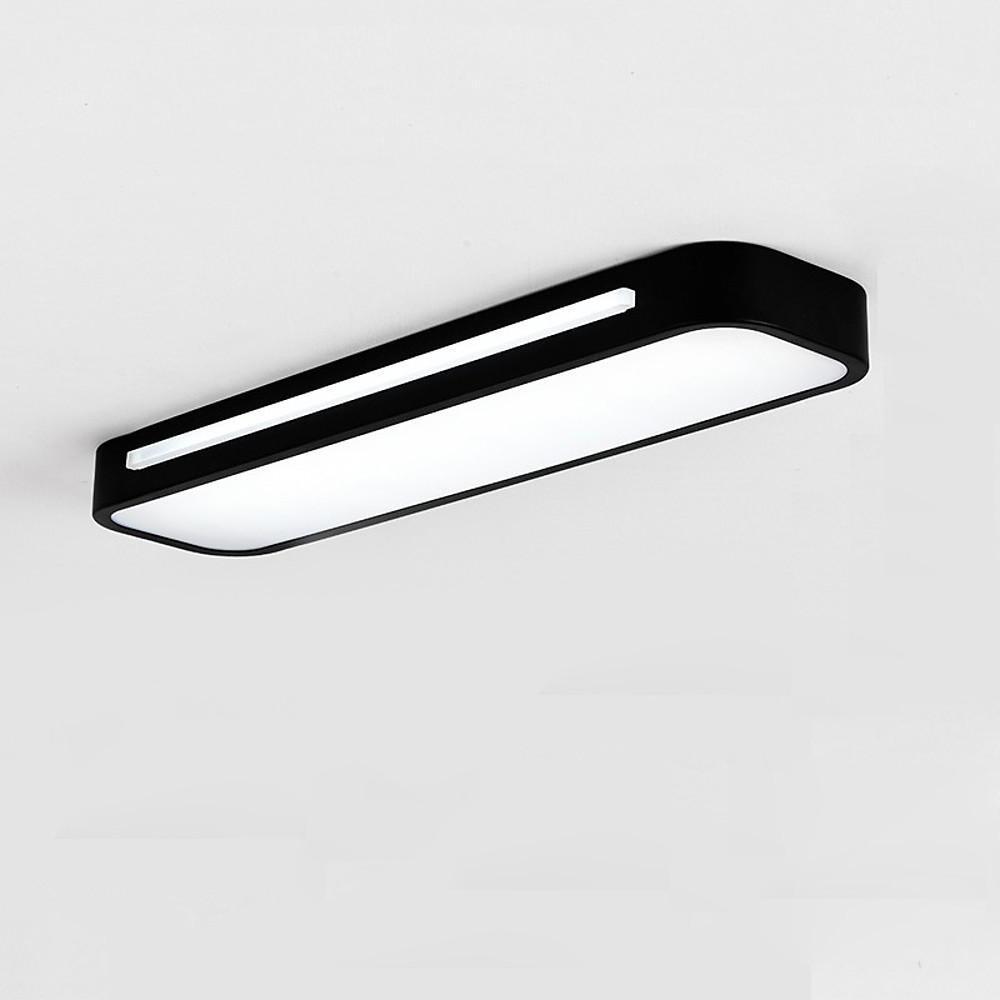 19 in. W 1-Light Long Oval LED Flush Mount Minimalist Rectangular Ceiling Light