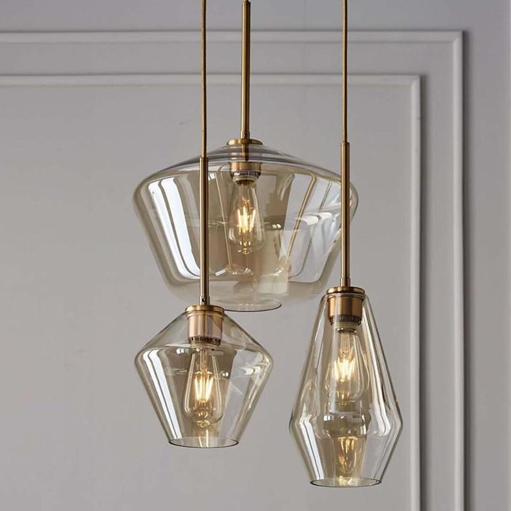 Nordic Classic Copper Glass Pendant Lights Industrial Style Droplight