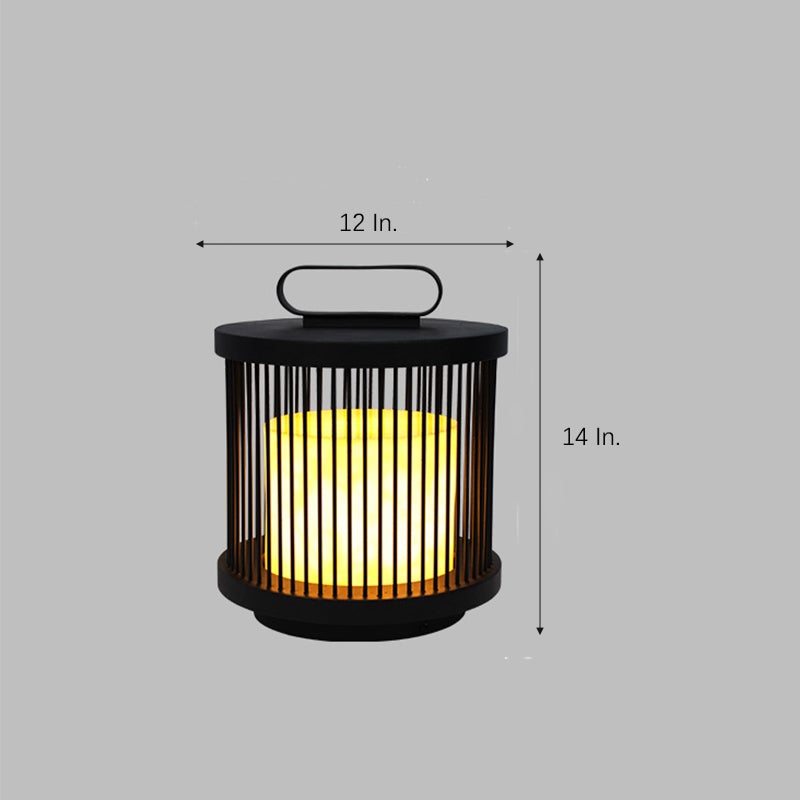 Cage Shape Waterproof Black Retro Classic Outdoor Lanterns Outdoor Lamp