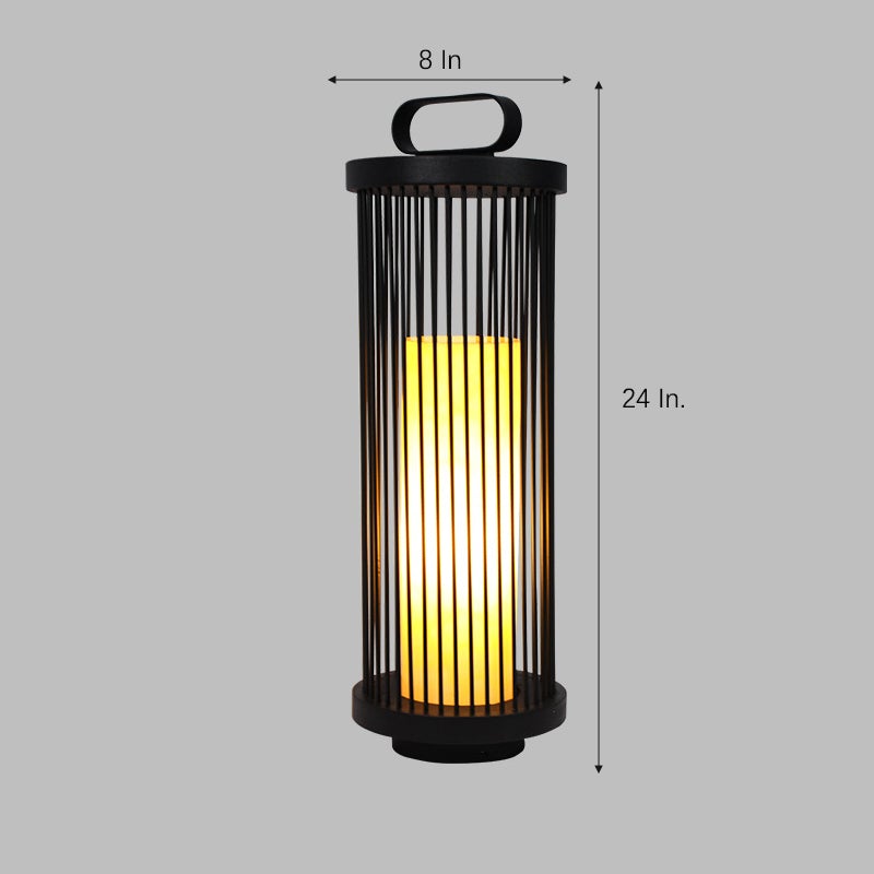 Cage Shape Waterproof Black Retro Classic Outdoor Lanterns Outdoor Lamp