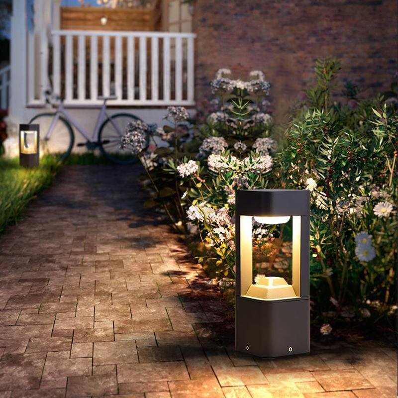 Creative Aluminum Waterproof Black Modern Pathway Lights Outdoor Light