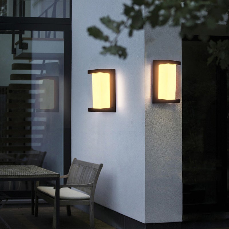 Creative Geometric Waterproof Black Modern Outdoor Wall Lights Wall Lamp