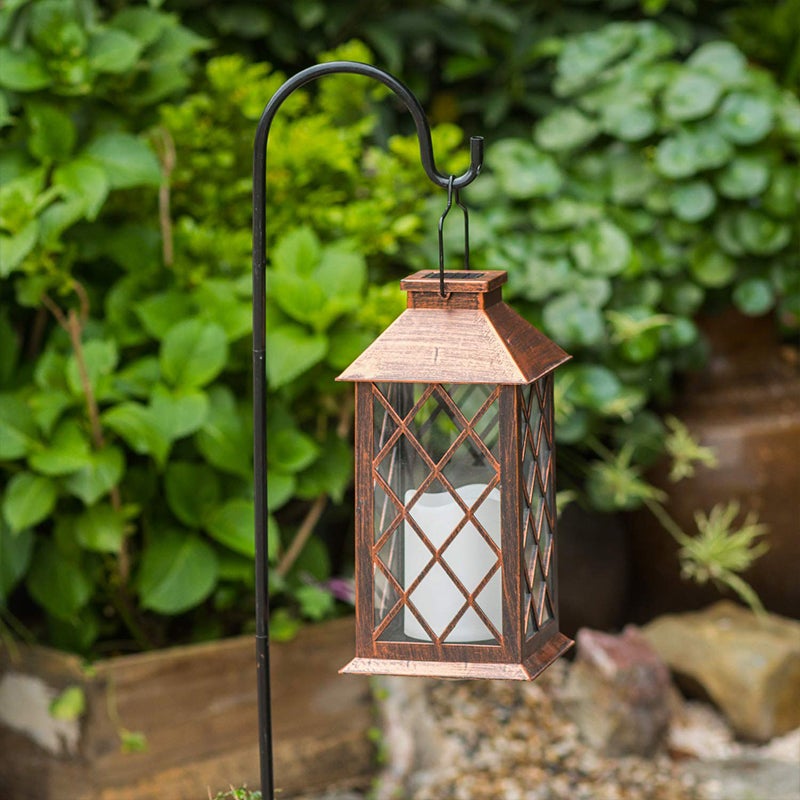 Retro Waterproof LED Bronze Antique Outdoor Lanterns Solar Lights Lamp