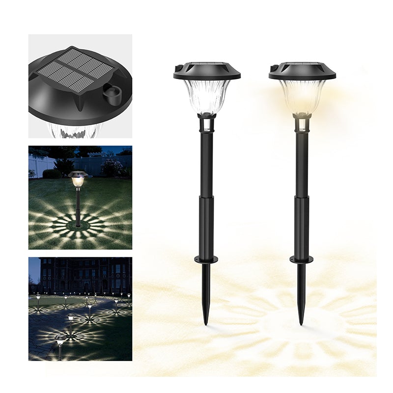 4-Pack LED Waterproof Black Modern Intelligent Solar Lights Outdoor Lawn Lamp