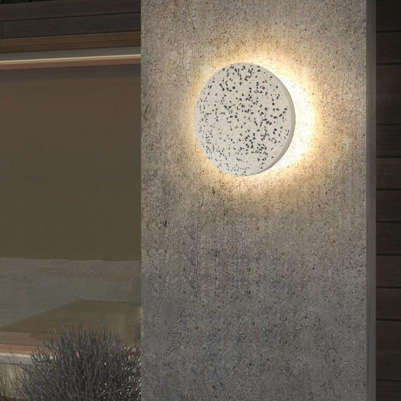 Terrazzo Minimalist LED Outdoor Wall Lights Waterproof Porch Lighting