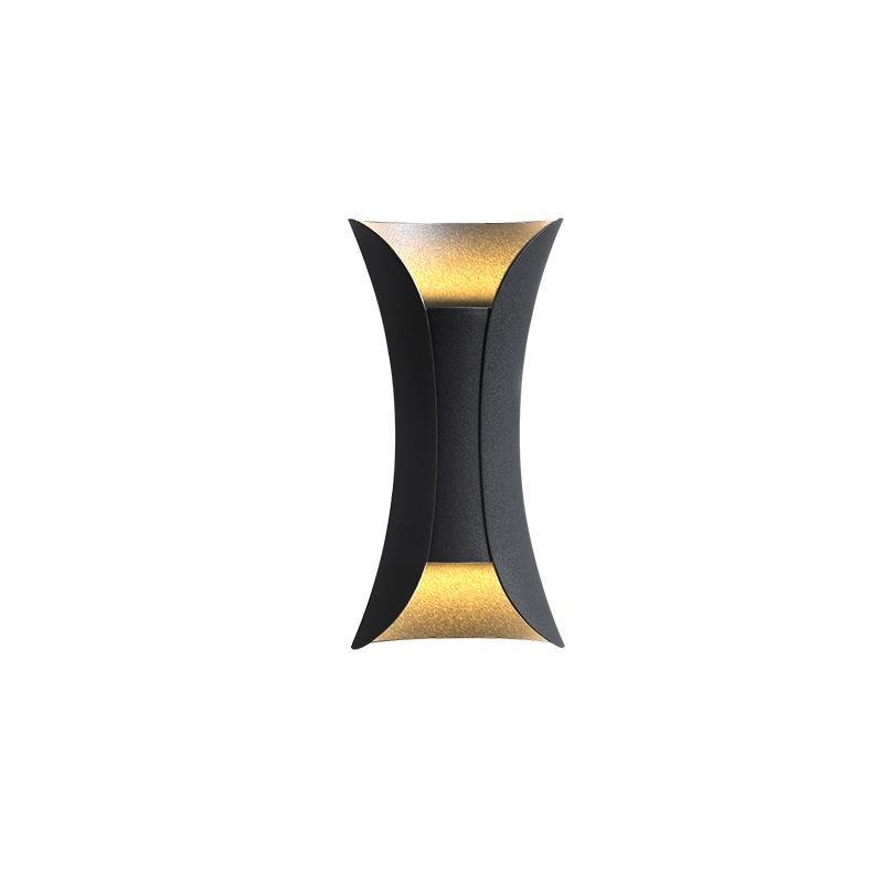 Curved LED Up and Down Lighting Waterproof Modern Outdoor Wall Lights