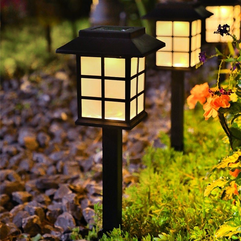 2/4 Pack Ideas Waterproof LED Black Modern Solar Powered Outdoor Light