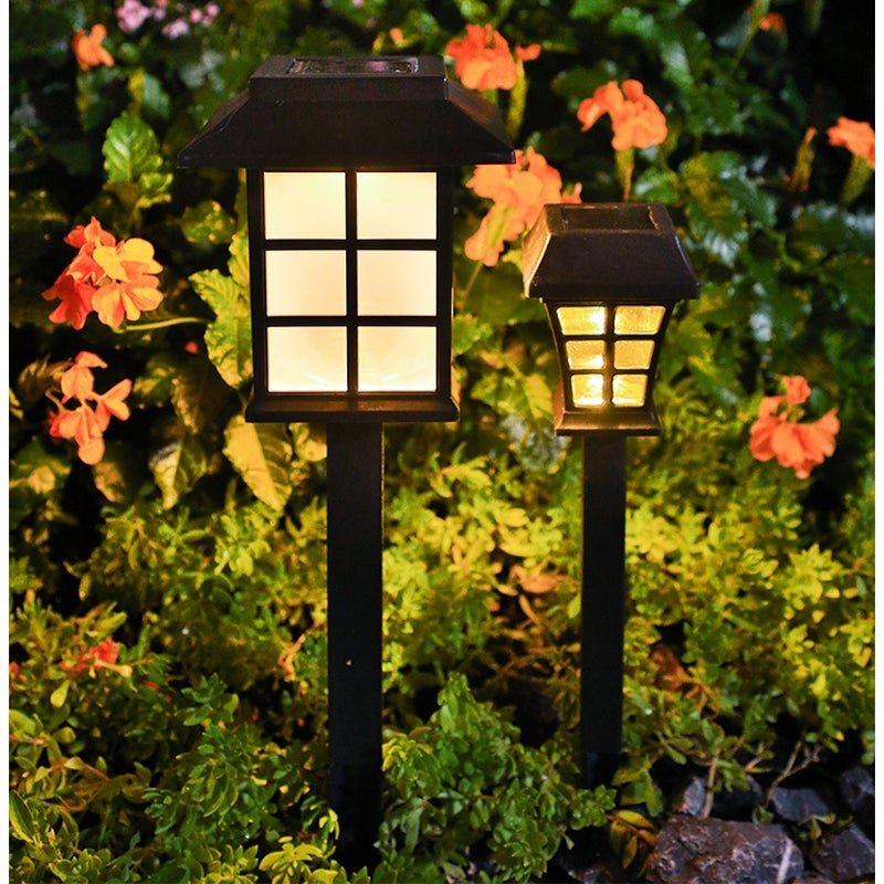 2/4 Pack Ideas Waterproof LED Black Modern Solar Powered Outdoor Light