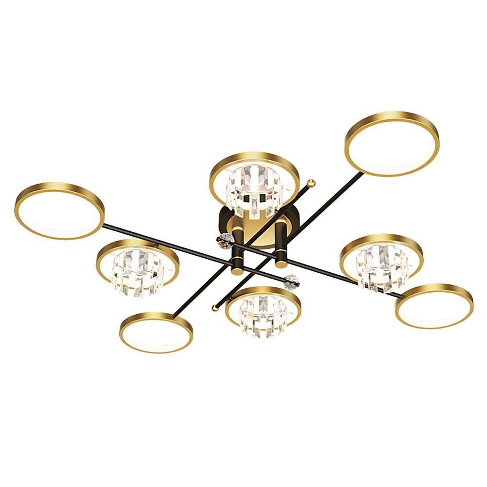 Geometric Crystal Metal Flush Mount Ceiling Light Multiple Lights for Living Room