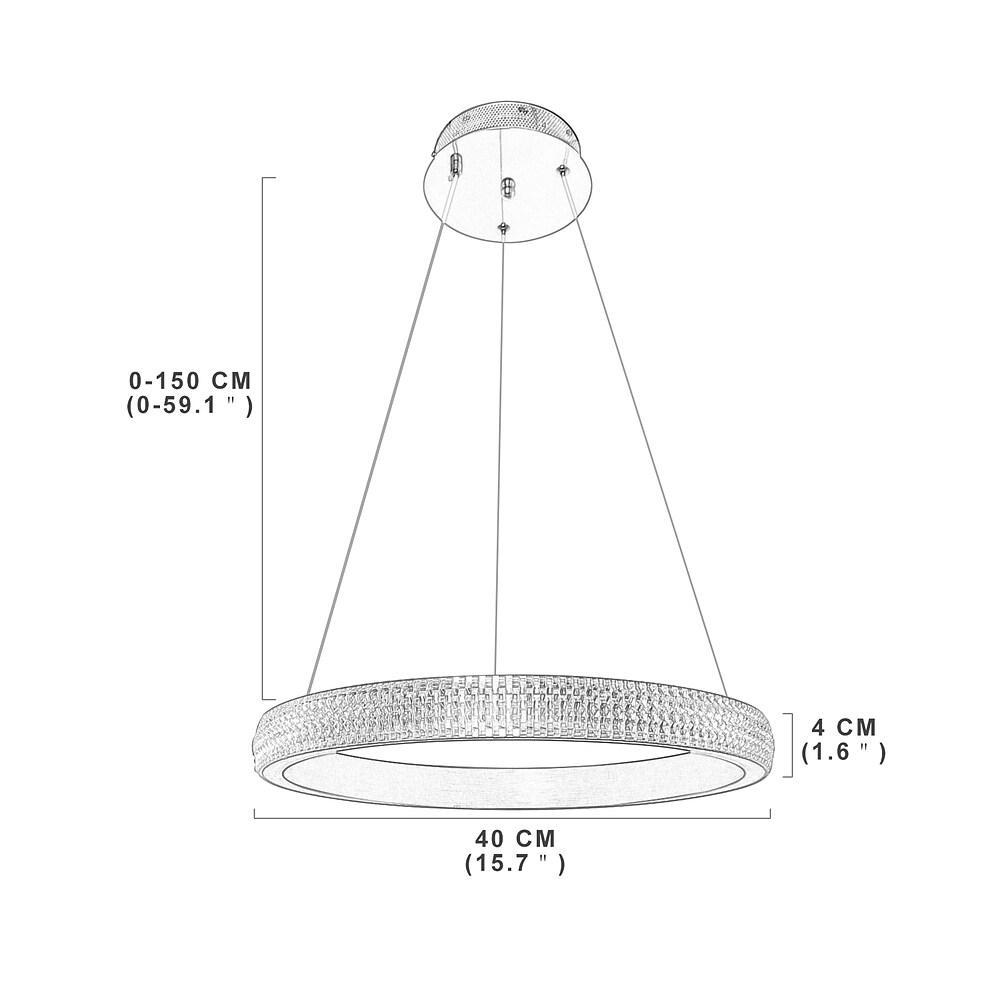 Circular Design LED Gold Modern Chandeliers Kitchen Pendant Lighting