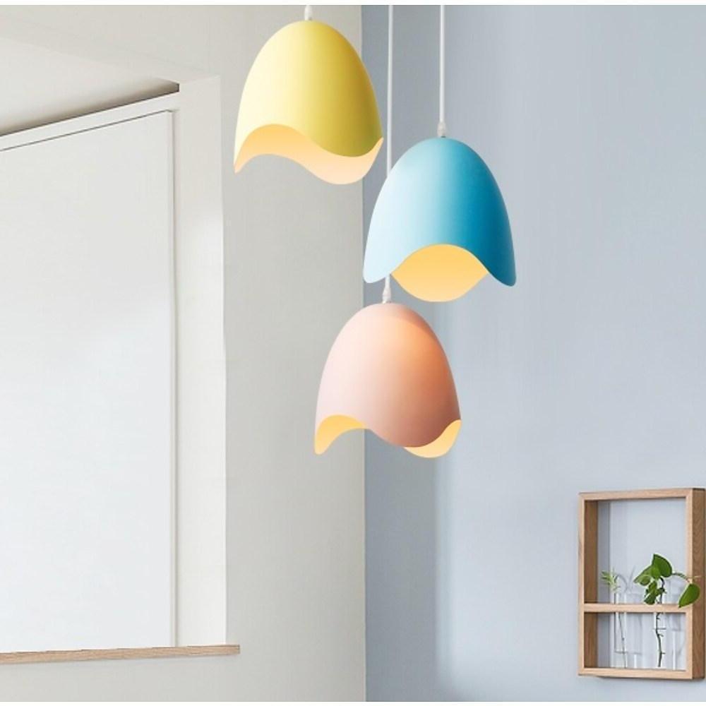 3-light Half Eggshell Shaped LED Modern Pendant Lighting Island Lights