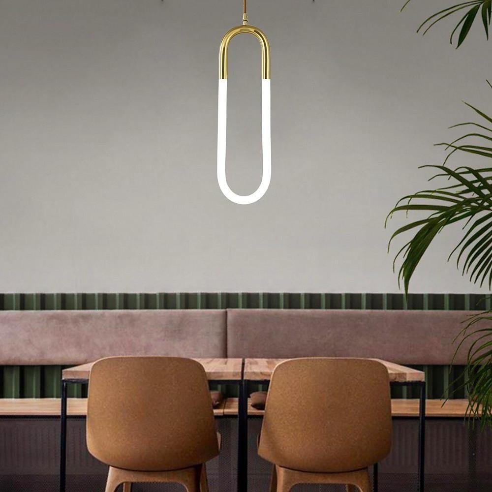 Rounded Rectangle LED Modern Island Lights Hanging Lamp Pendant Light