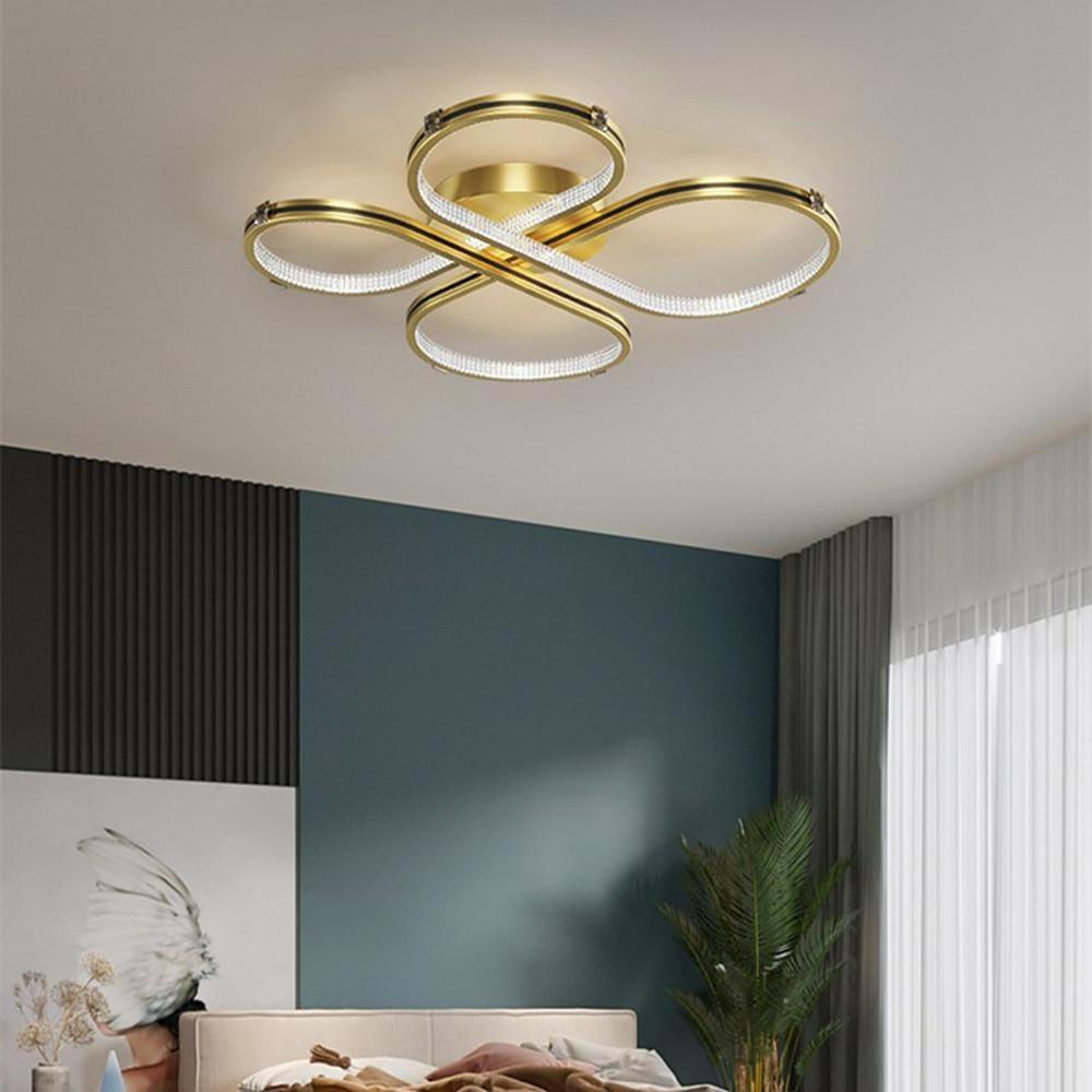 Circle Flower Design Dimmable LED Modern Ceiling Light Flush Mount Lighting