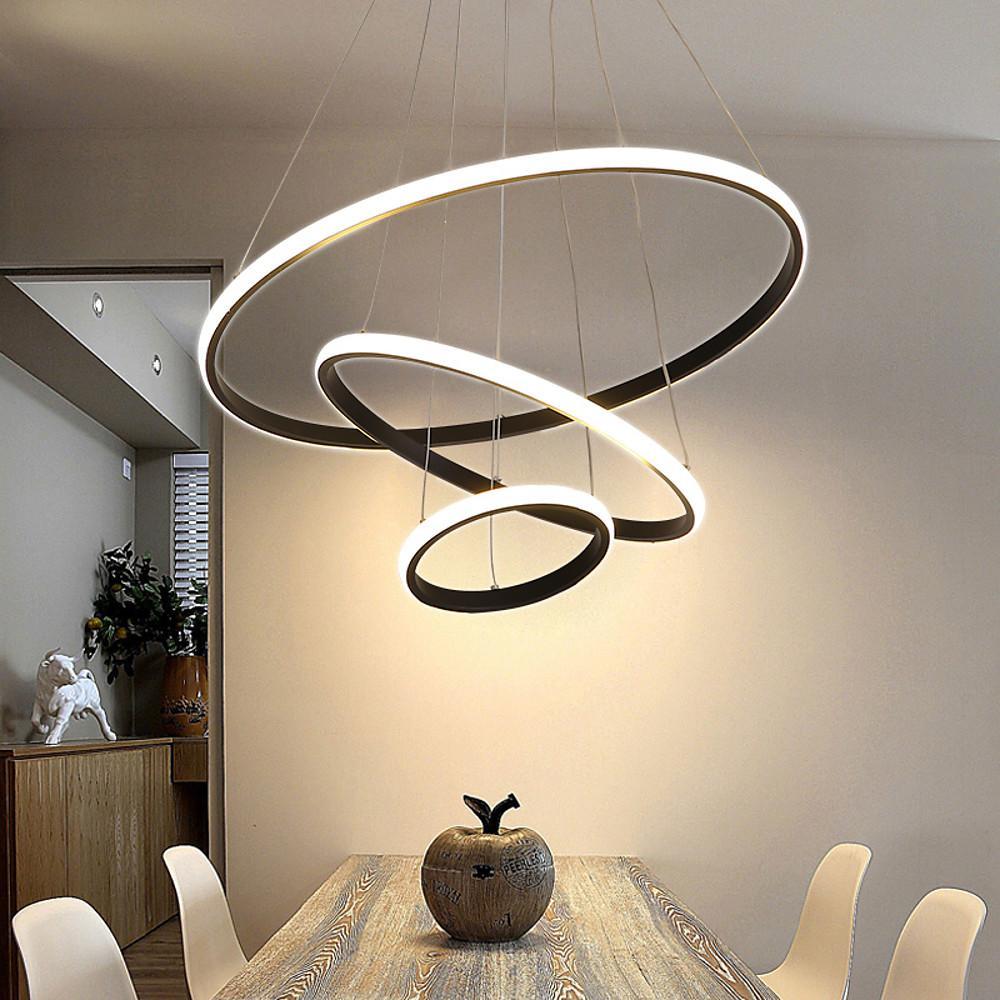 Adjustable Circle Design Dimmable LED Modern Chandeliers Ceiling Lights