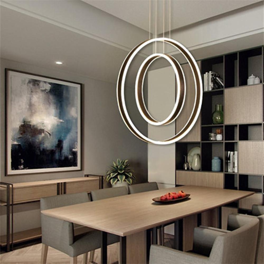 Twin Circle LED Orb Chandelier Ceiling Light