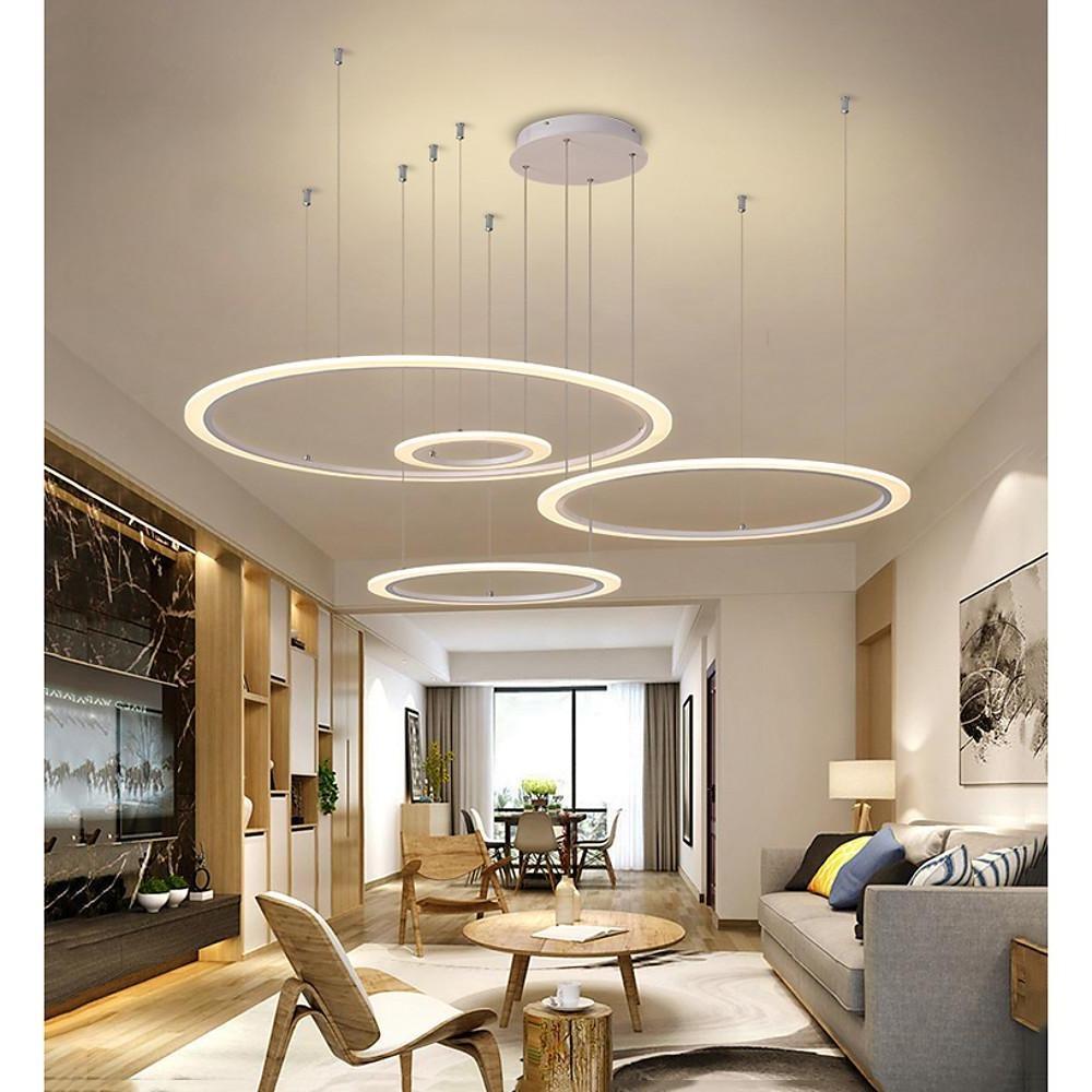 4 Circles Random Sizes Multi Light Pendant Metal Acrylic Ceiling Lights