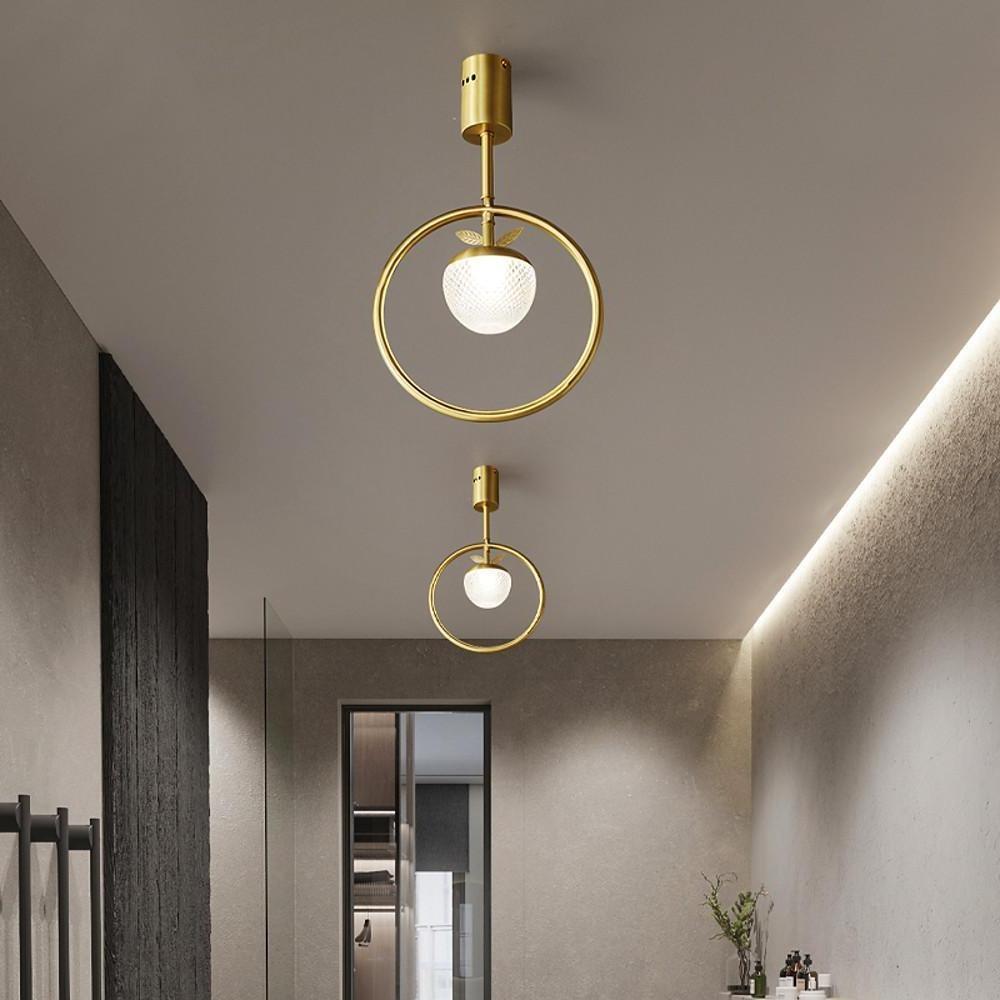 Circle LED Gold Modern Flush Mount Lighting Ceiling Lights Chandeliers