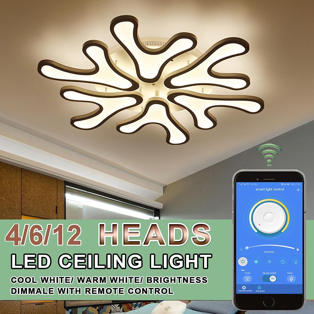 Creative Flower Dimmable LED Nordic Ceiling Lights Flush Mount Lighting