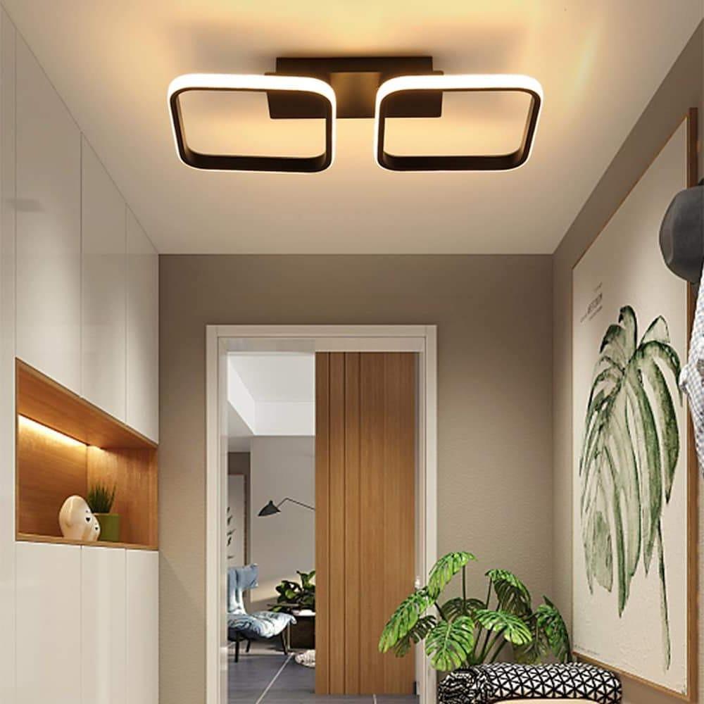 2 Square Flush Mount Ceiling Light for Living Room Acrylic LED Baby Kids Lights