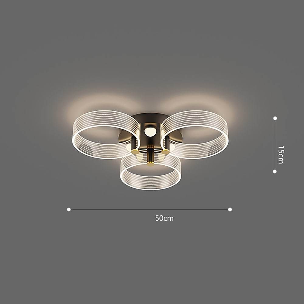 Circles Modernist LED Flush Mount Ceiling Light for Living Room