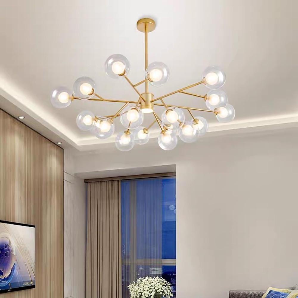 9 Lights Glass LED Modern Chandeliers Ceiling Lights Pendant Light