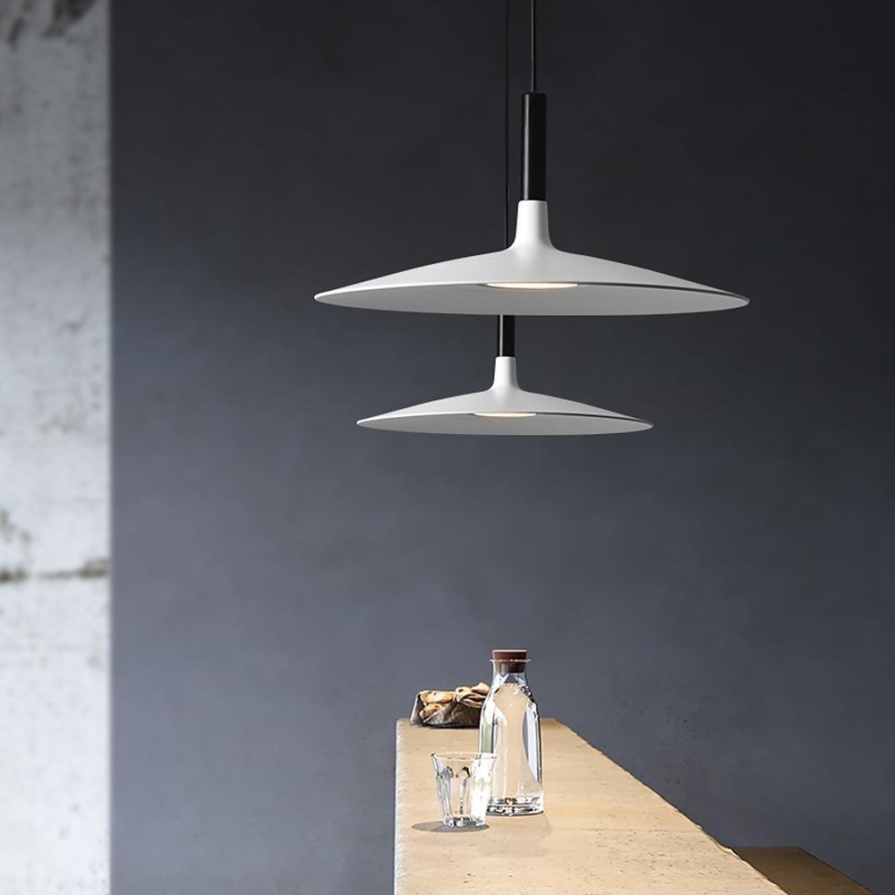 Flat Circular Design Industrial Pendant Lighting Modern Metal Kitchen Lighting Dining Room Lighting Ceiling Light