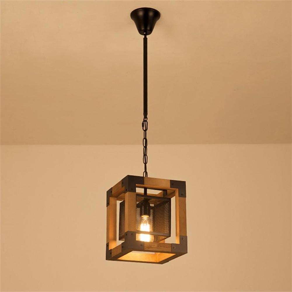 Rustic Industrial Linear Chandelier for Dining Rooms Farmhouse Rectangular/Square Light Fixture