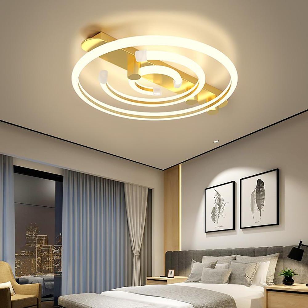 Circular Abstract LED Flush Mount Ceiling Light for Bedroom