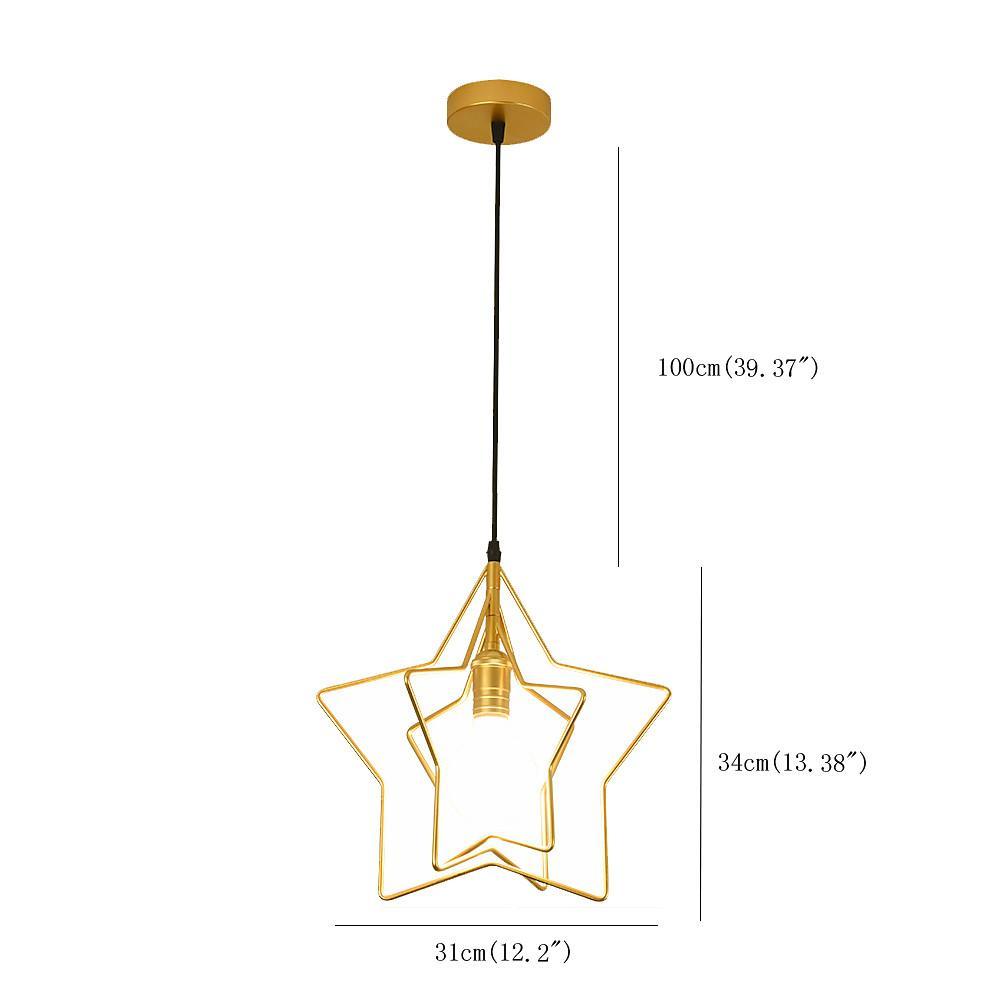 Multiple Star Shaped LED Modern Pendant Light Hanging Lamp Island Lights