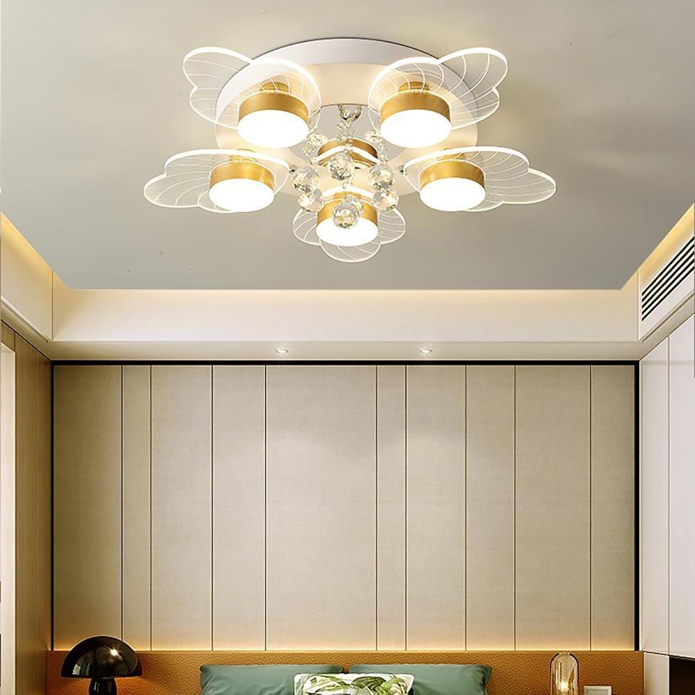 8-light Flower Design LED Nordic Ceiling Lights Flush Mount Lighting