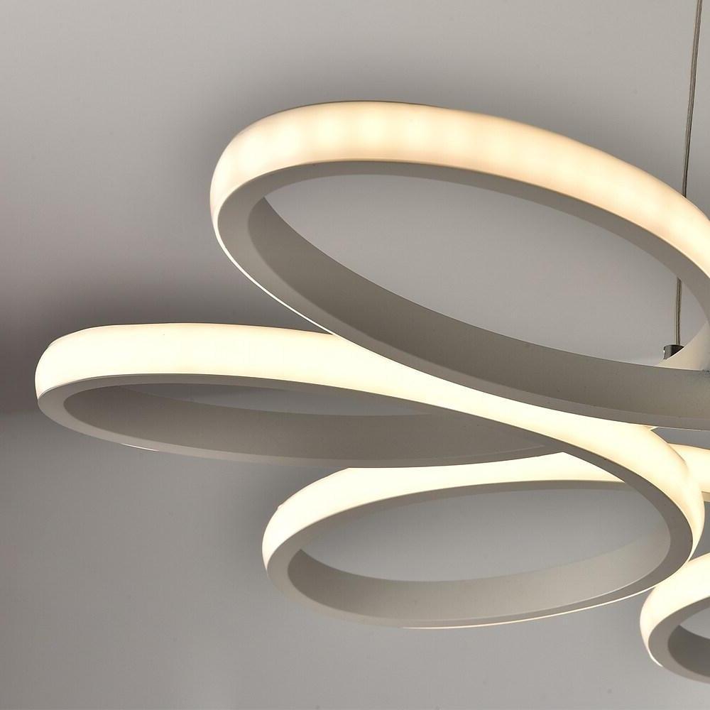 Curves Flower Dimmable LED Modern Hanging Ceiling Light Pendant Lights