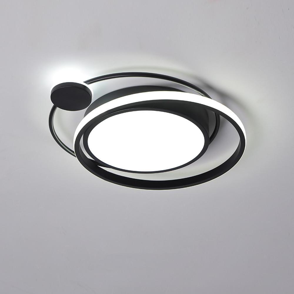 LED Offset Circles Geometric Classic Dimmable Flush Mount Ceiling Light for Bedroom